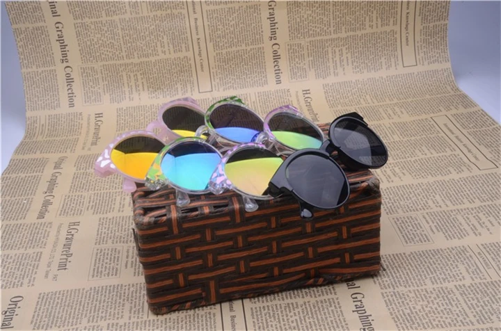 JAXIN мода цветы очки детские персонализированные милые детские солнцезащитные очки девушка мультфильм цвет очки UV400 ребенок любимый Óculos
