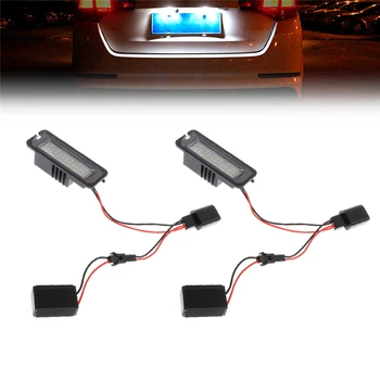 

2pcs LED Number White (6000K) License Plate Light For VW GOLF MK4 MK5 MK6 PASSAT EOS ERROR FREE Car light
