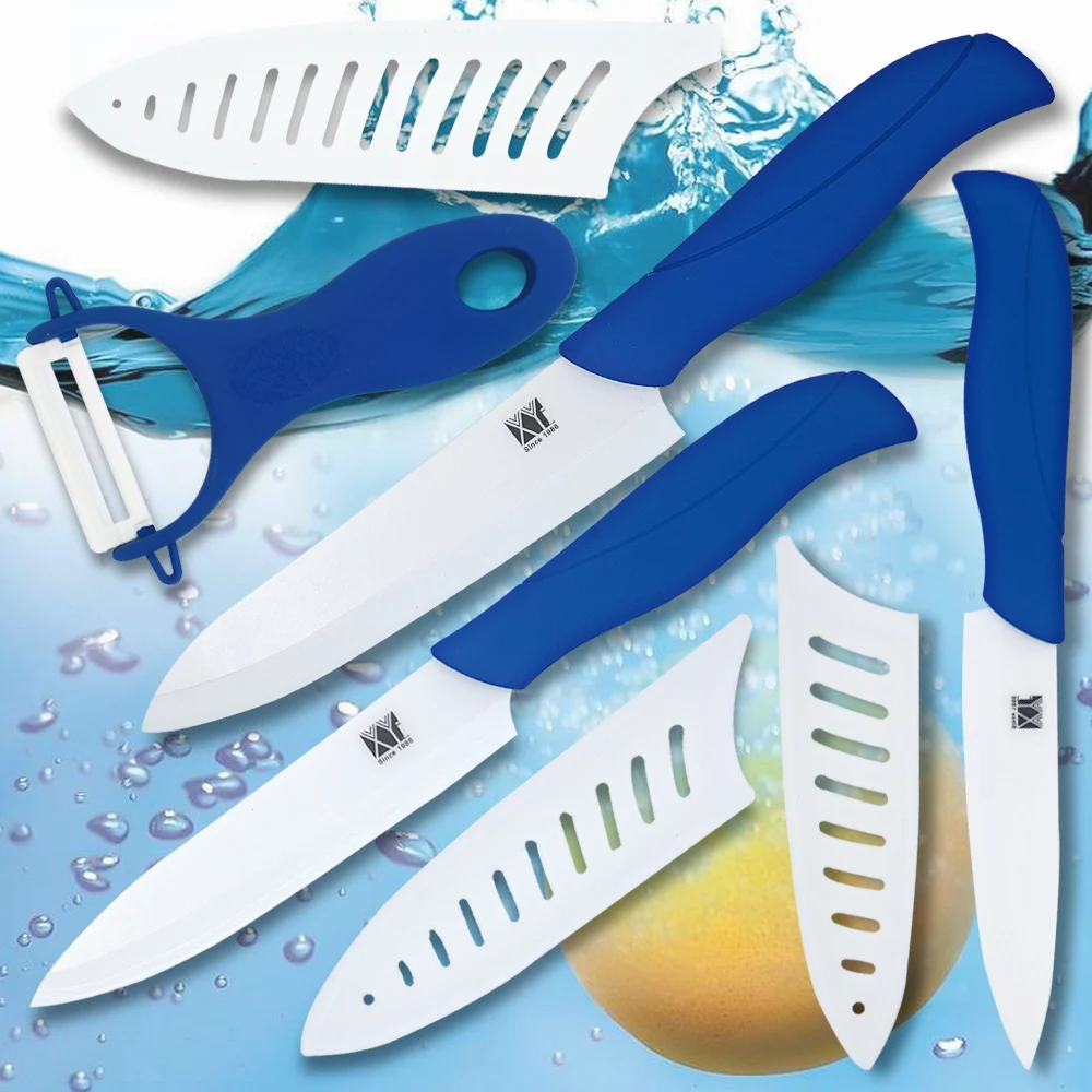 High quality ceramic knife 4 utility 5 slicing 6 chef knife cooking tools with a white