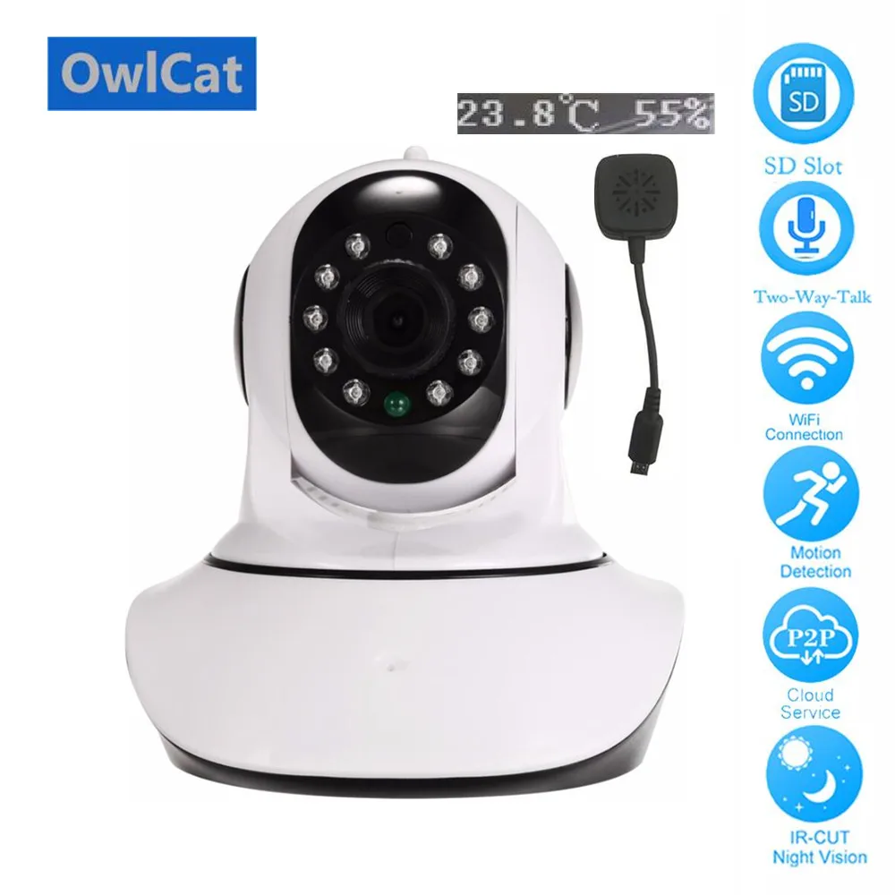 

OwlCat 720P 1080P HD Wifi Wireless Home Security IP Camera Security Network CCTV Surveillance Camera Night Vision Baby Monitor