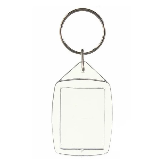 aliexpress com buy 30x clear acrylic plastic blank keyrings insert