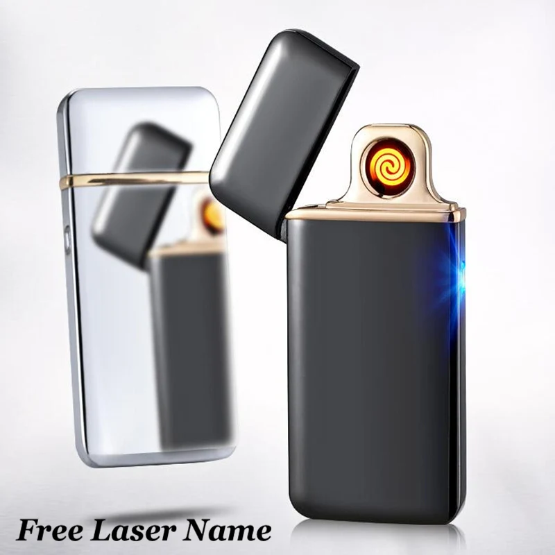 

2017 New USB Lighter Rechargeable Electronic Lighter Ultra Cigarette Ring Lights Encendedor Palsma Lighter Best Men Gift