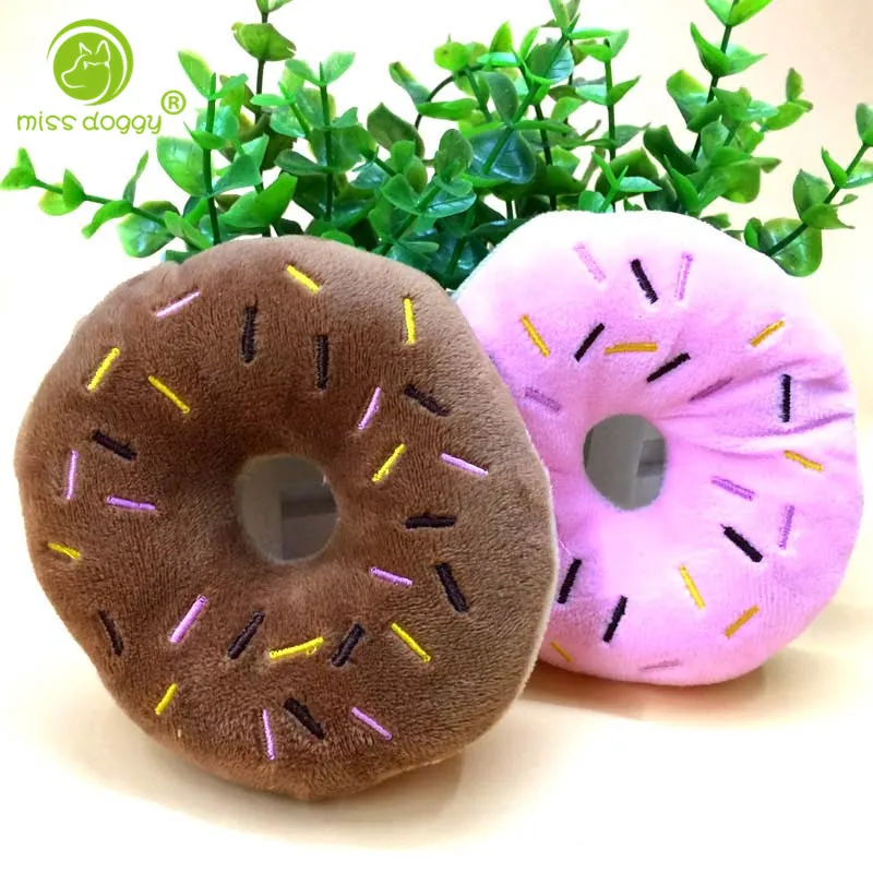 Вкусный пончик форма собаки Интерактивная игрушка для питомцев одежда из флиса