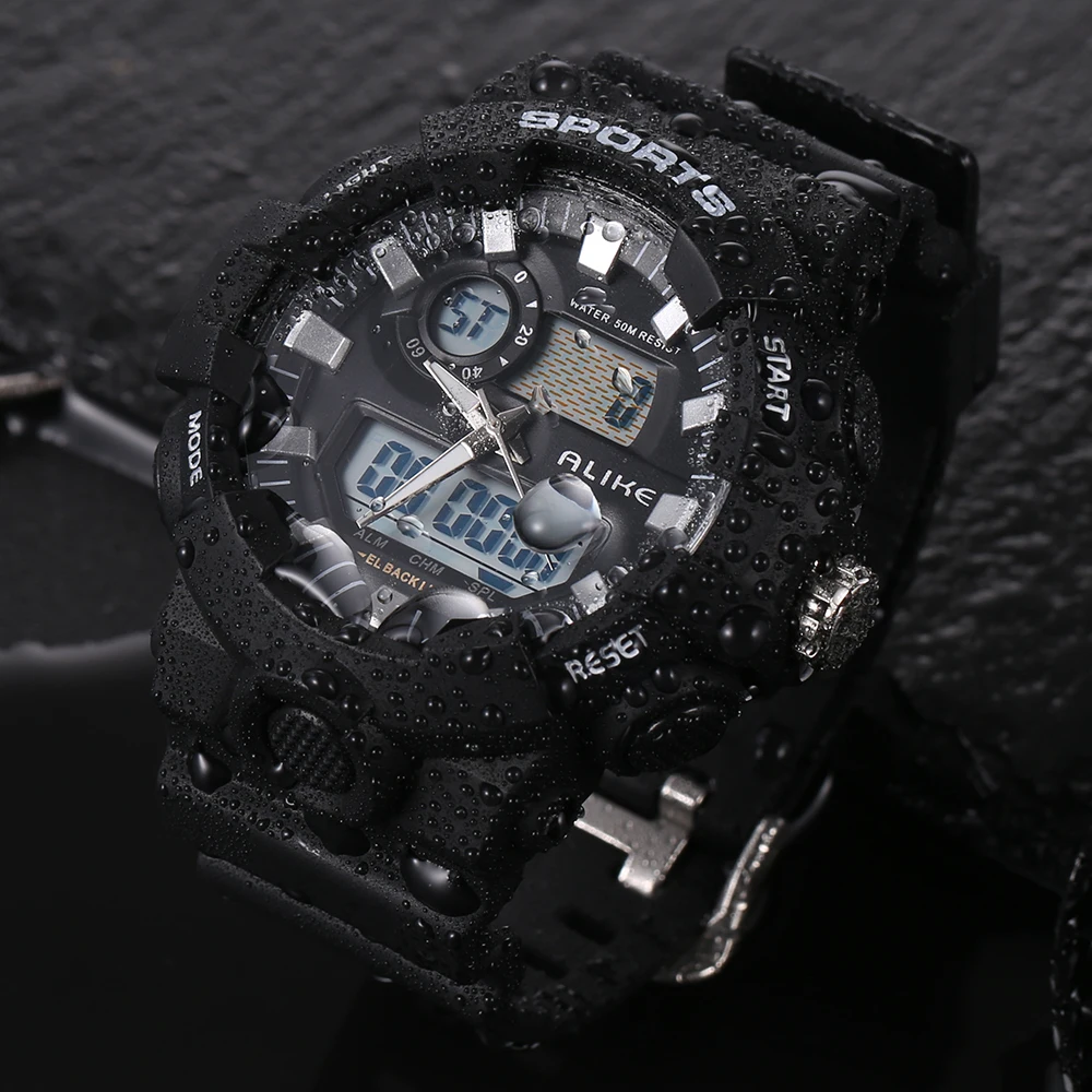 cheap Luxury Brand Mens Sports Watches Dive 50m Digital LED Military Watch Men Fashion Casual Electronics Wristwatches