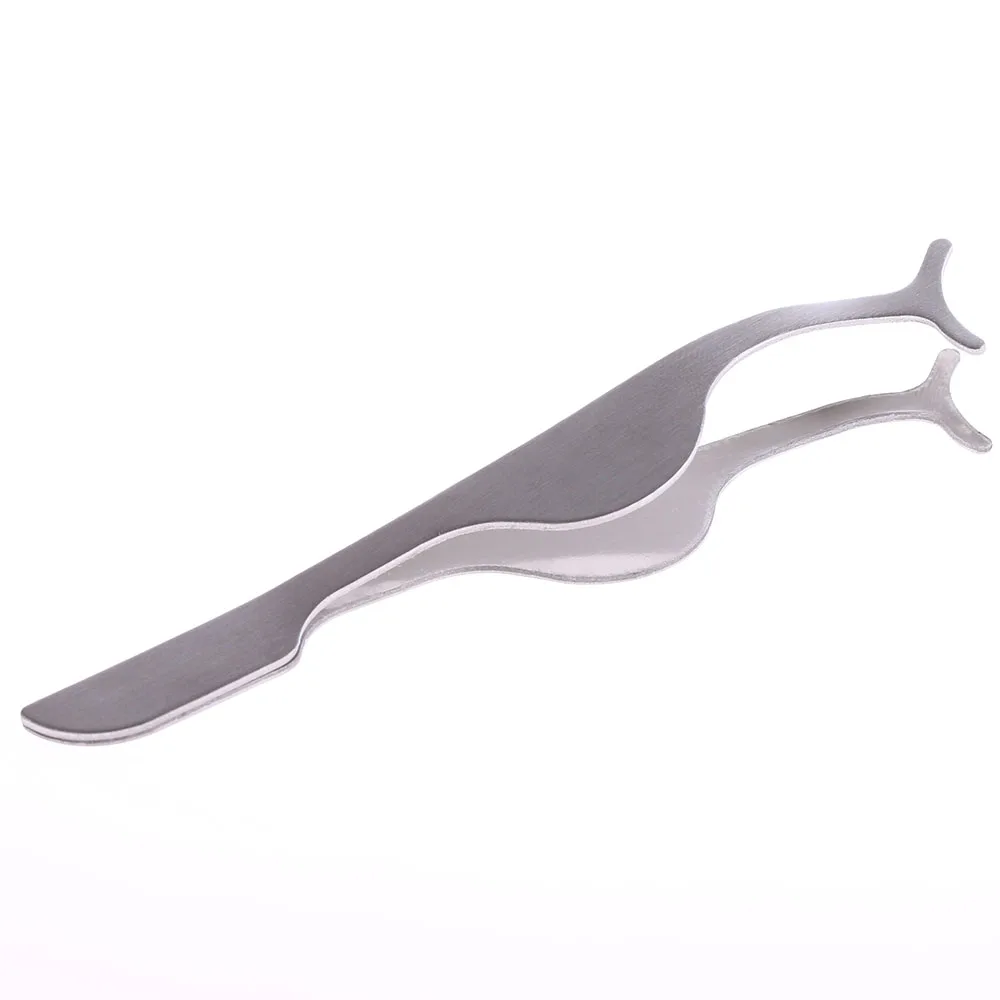

1Pc Multi-functional Stainless Steel Makeup Tweezers Clip Women Beauty False Eyelashes Tweezers Auxiliary Tool