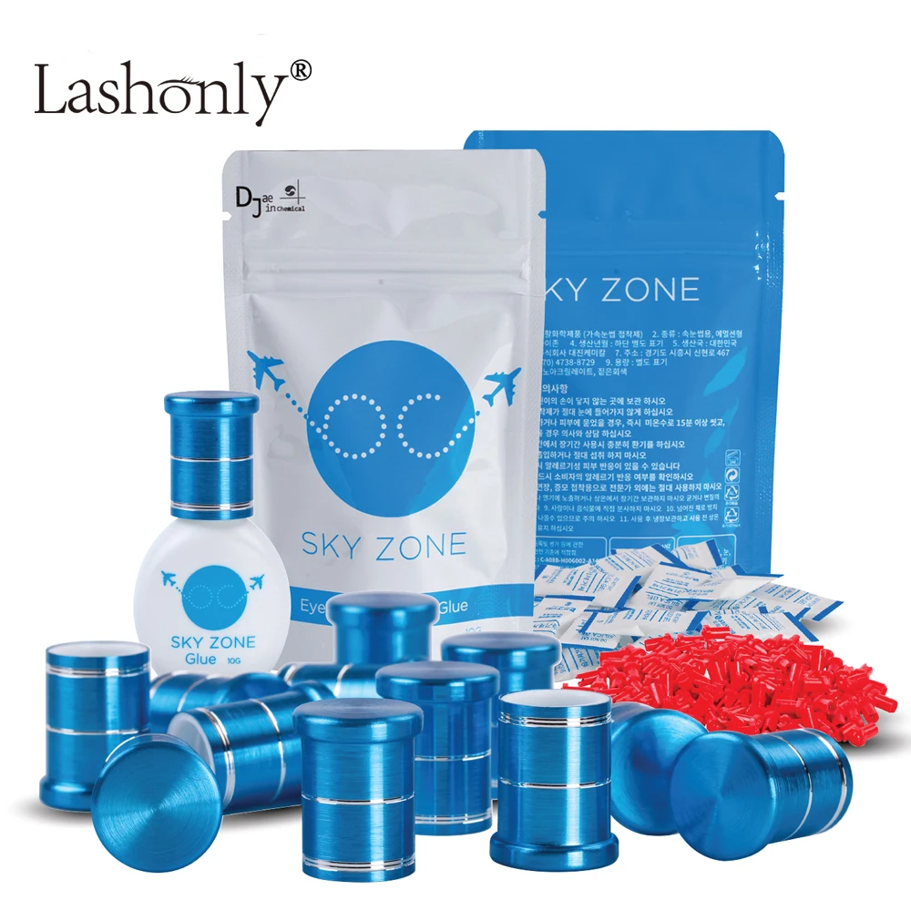 

New SKY ZONE Glue for Eyelash Extension Glue Last Over 6 Weeks Fast Drying Professional Eyelash Glue from Korea By Qeelasee