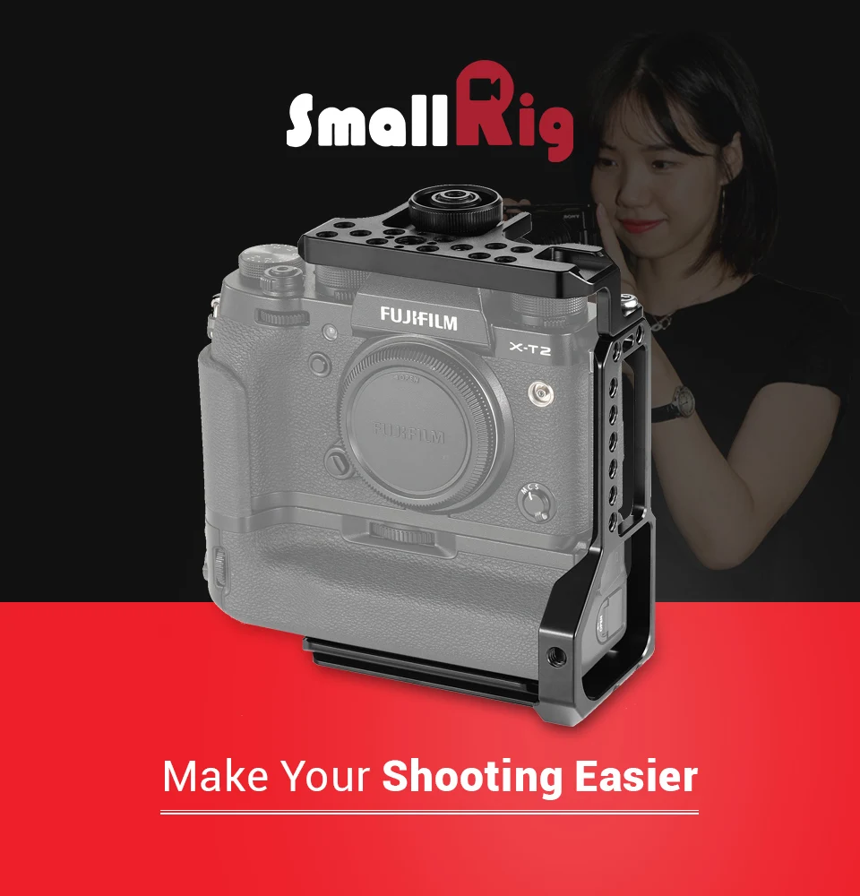 SmallRig l-кронштейн полуклетка для камеры Fujifilm X-T2/X-T3 с батарейным зажимом 2282