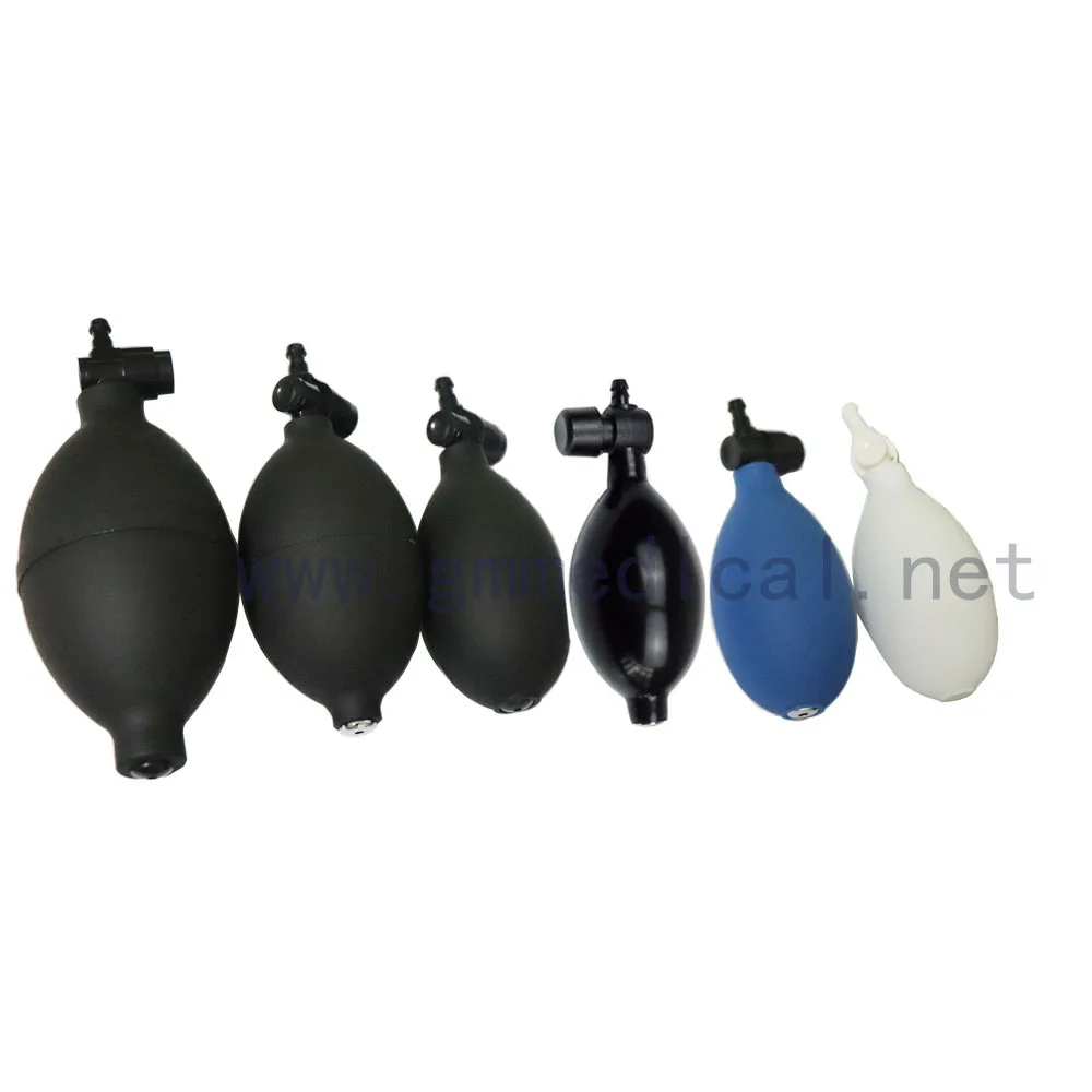 

Manual Sphygmomanometer Latex/Pvc ball air inflatable bulb with plastic valve use for blood pressure cuff.