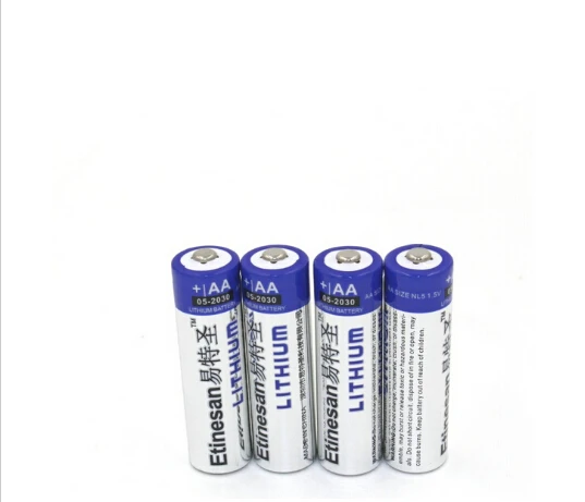 4 шт. новые батарейки AA Etinesan1.5V литиевые одноразовые для дистанционного