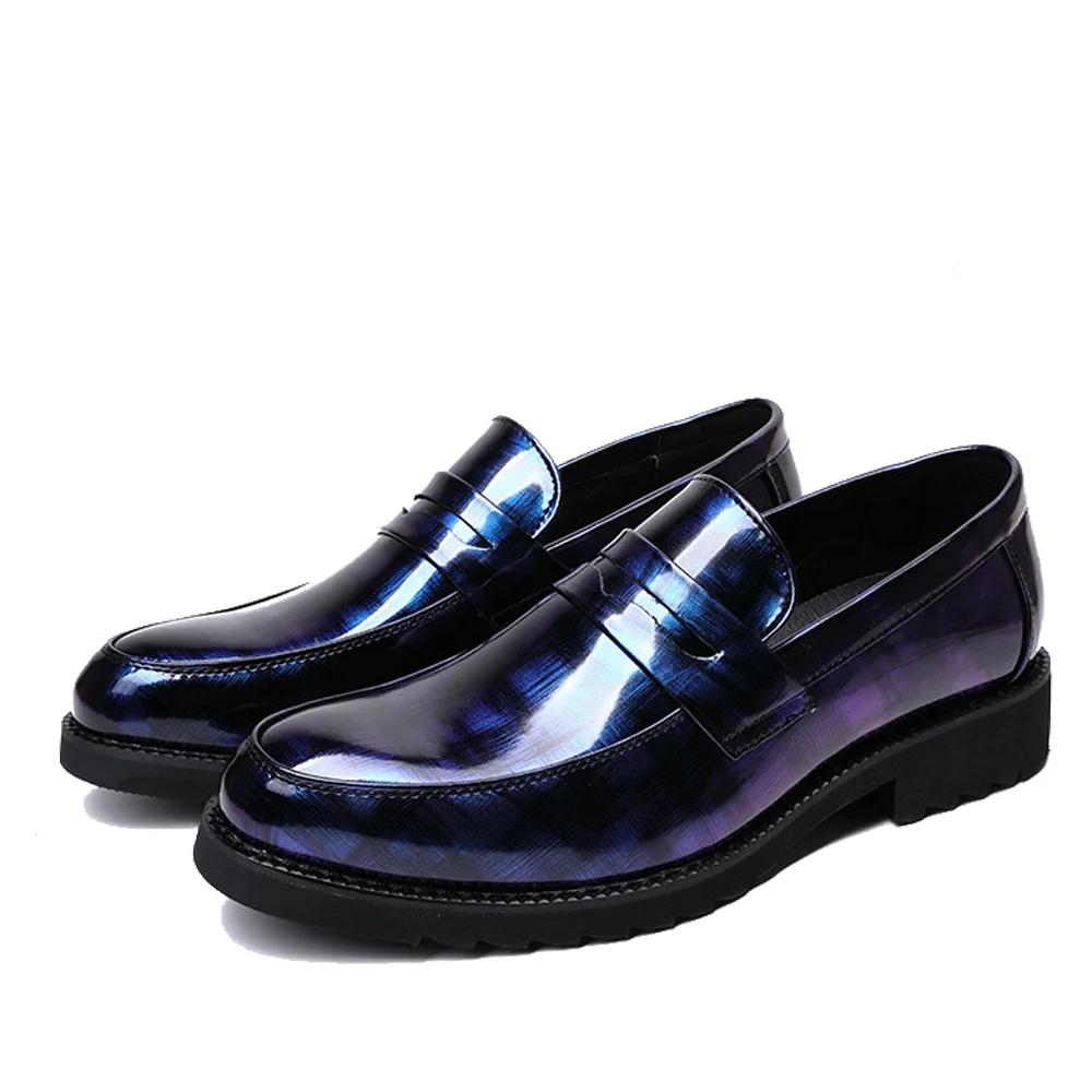 Conception red blue ChaussuresEntreprise Casual Marque AppartementsRichelieus Cuir Npezkgc Black Hommes Pu En Robe If7mb6yvgY