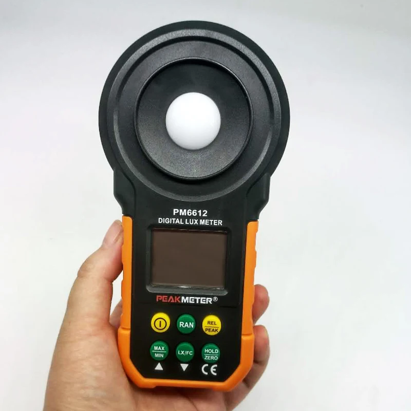 

MS6612 Digital Lux meter Illuminometer Light Meter Foot Candle Auto Range Peak 200000 Lux