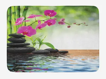 

Spa Bath Mat Composition Bamboo Tree Floor Mat Orchid Stones Wellness ery Plush Bathroom Mat Fuchsia Charcoal Grey Lime