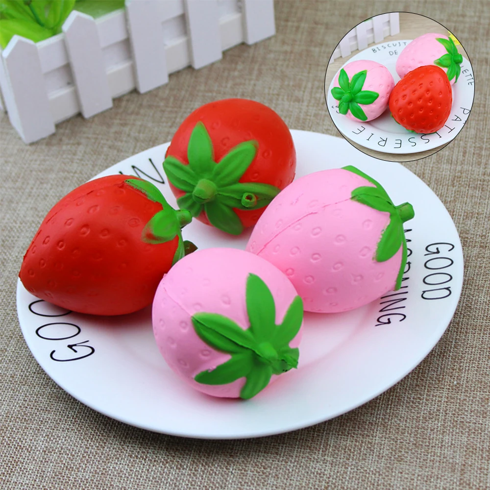 

New Mini Strawberry Squeeze Squishy Scented Decoration Cure Toy Funny Gadgets Anti Stress Novelty Antistress Toy Gift