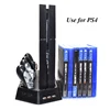 PS4 Slim PRO LED Vertical Stand with Cooling Fan Cooler Dual Controller Charger Charging Station for SONY Playstation 4 ► Photo 3/6