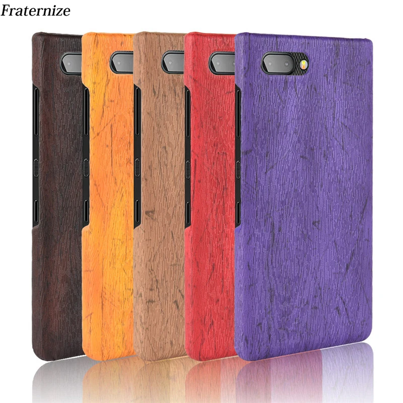 

Luxury Vintage Leather Case For Blackberry key 2 Wood Pattern Hard Back Cover Key2 Two cases Coque Model Phone Shell coque Capa