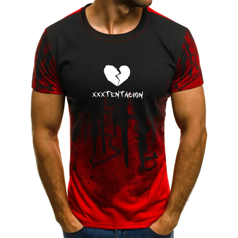 BRAZZERS Xxxtentacion Character Print T-Shirt Fashion Casual Fitness Cool O-neck Men's T Shirt Summer Short Sleeve Men Clothing.