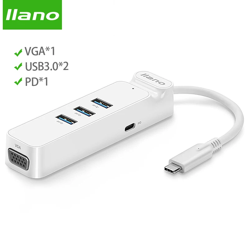 Llano usb c концентратор usb разветвитель usb3.0 Тип c hdmi RJ45 Thunderbolt 3 usb verteiler для samsung S9/S8 huawei P20 macbook hdmi концентратор - Цвет: USB C-4 interface