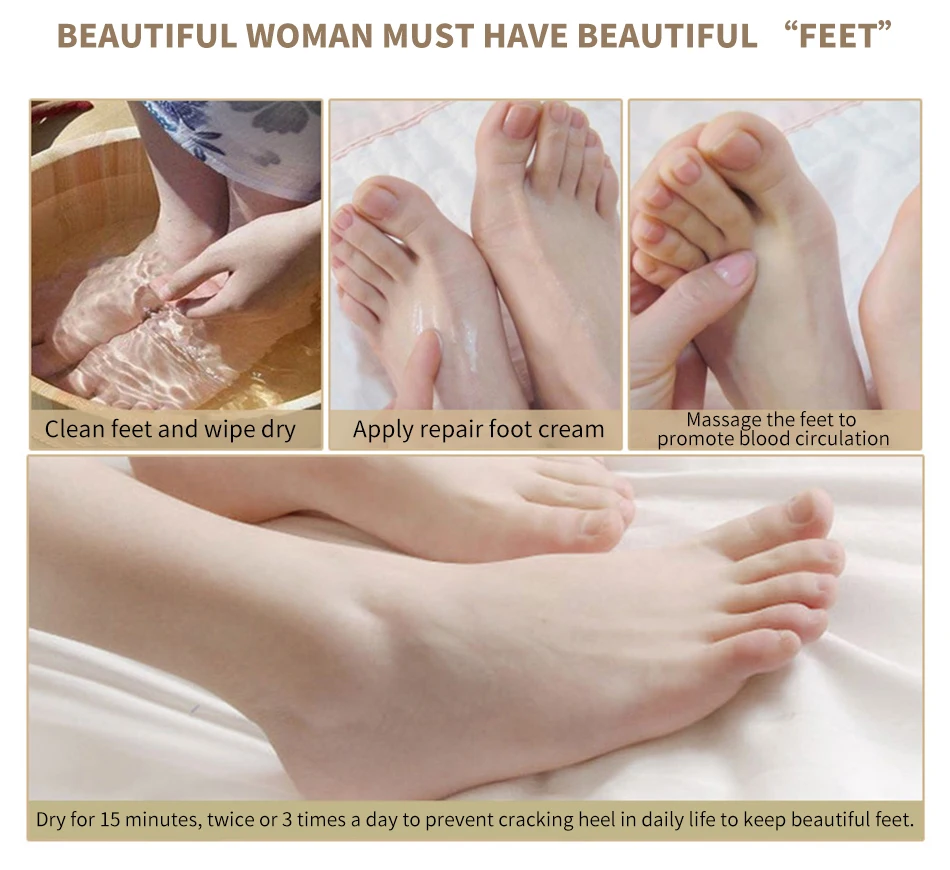 Aichun восстанавливающий крем для ног увлажняющий улучшает сухость ремонт сломанной кожи ног отбеливающий смягчающий против обветривания Уход за ногами