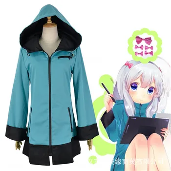 

High quality Izumi Sagiri Cosplay clothing EROMANGA SENSEI Costume Play sweater Halloween Costumes coat/Headdress free shipping