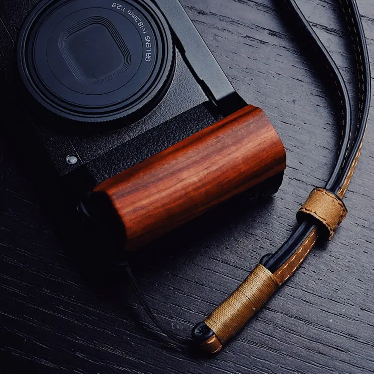 Mahogany Wood Wooden Hand Grip Plate Bracket For with Alum Base Plate Bracket For Ricoh GR3 GRIII Ricoh GR 3