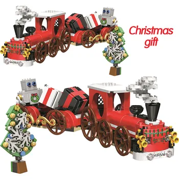 

Creative Winter Holiday Technic Christmas Gift Building Blocks Compatible City Train Kids Educational Bricks Kits Toys