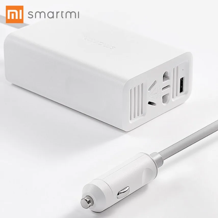 Xiaomi MIJIA Smartmi Инвертер автомобильного зарядного устройства Quick Charge 3,0 12 В до 220 В 100 Вт