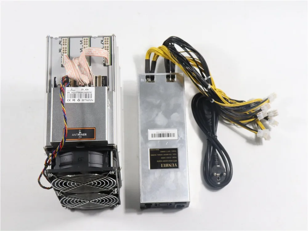 Б/у Asic Equihash Miner Antminer Z9 42k Sol/s с 1800W блоком питания лучше, чем Antminer Z9 Mini S9 Innosilicon A9