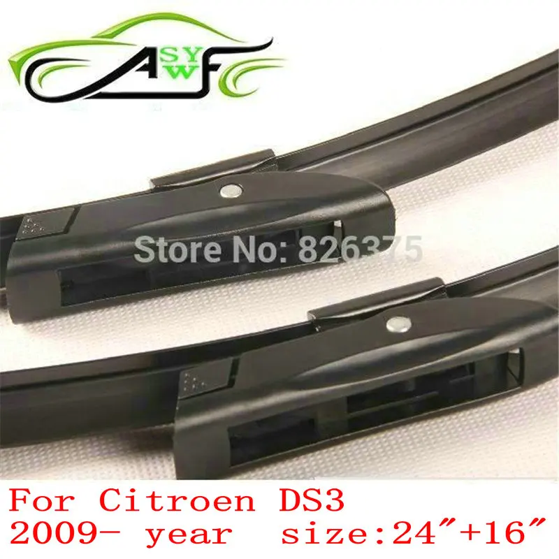 Free shipping car wiper blade for Citroen DS3 (2009 onwards) 24"+16