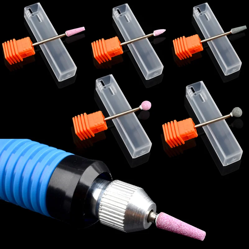 

5Pcs/Set Ceramic Stone Nail Drill Bits Cuticle Electric Drilling Machine Device For Manicure Tools Pedicure Accessories Kits