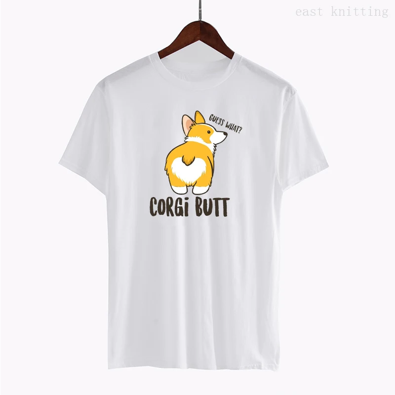 المتناثرة T قمصان مضحك فصيل كورجي بعقب المحملة قمم الأزياء الإناث تي شيرت غير رسمي