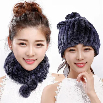 

Women fur scarf knitted double use scarf real rex rabbit warm fur scarves mulitcolor fashion good quality fur ring women scar