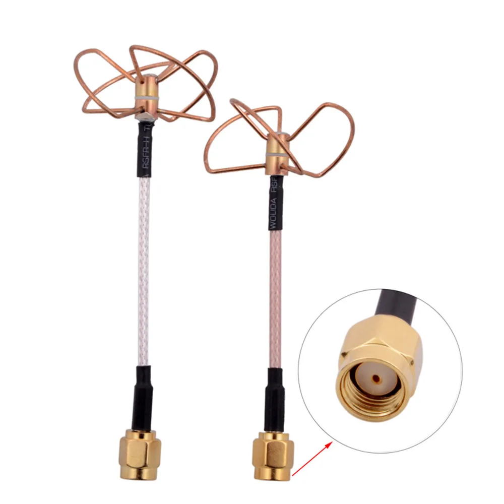 2pcs FPV 5 8G 5 8ghz Clover 3 Blade Transmitting w 4 Blade Receiving Aerial Antenna