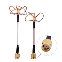2pcs FPV 5.8G 5.8ghz Clover 3 Blade Transmitting w/4 Blade Receiving Aerial Antenna Straight/Bore Connector for fatshark