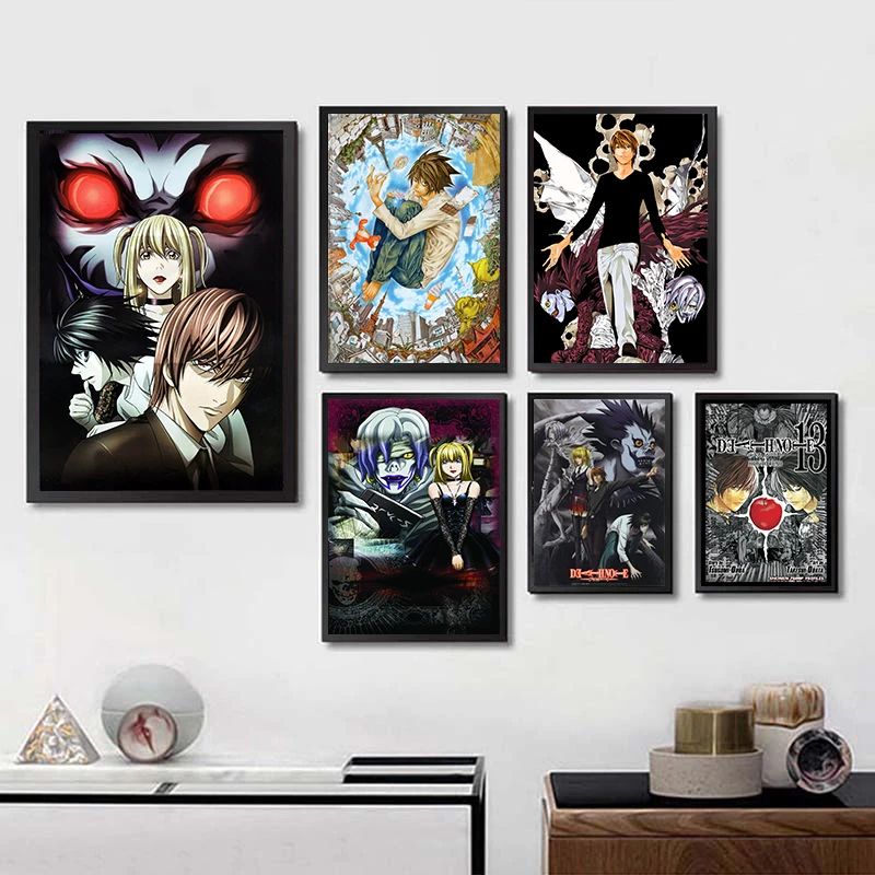 

Death Note Poster Clear Image Wall Stickers Home Decoration High Quality Prints White Coated Paper home art Brand