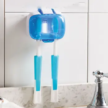

Toothbrush Holder Sanitizer UV Lamp Sterilizer Portable Disinfection Box Wall-Mounted With Adhesive Sticker Health Dental Care