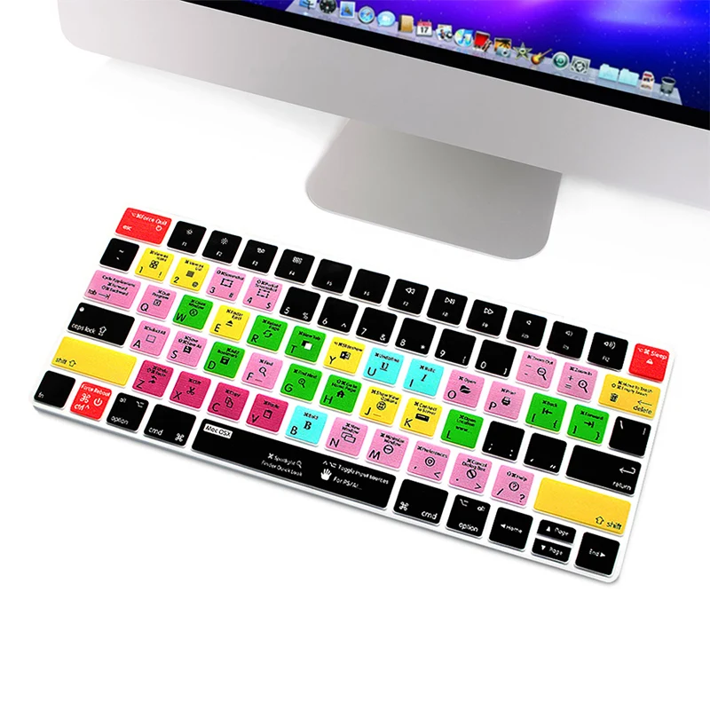 Функциональная клавиатура для MAC OSX Hotkeys чехлы ярлыки силиконовая защита кожи Apple