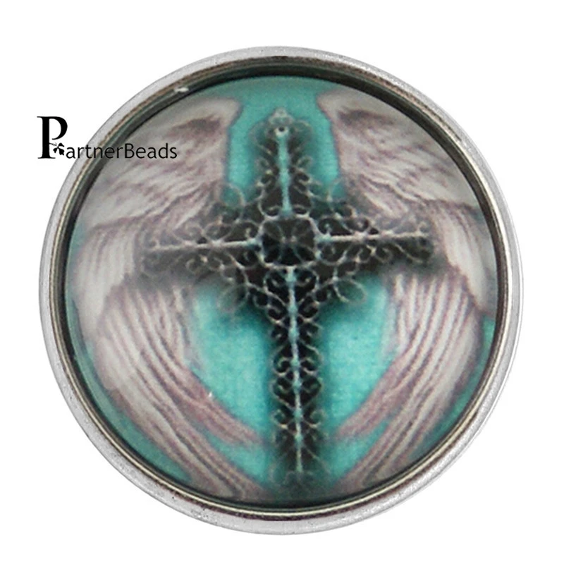 

10pcs OEM,ODM 20mm snaps art glass Print Glass snaps Print Glass buttons fit buttons necklace KB2835-N