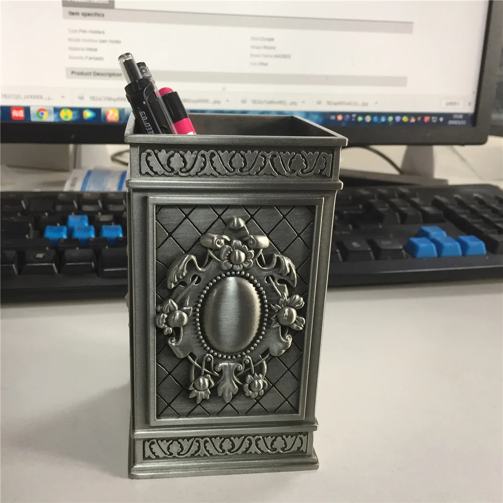Creative Zinc alloy Pen Holder Goth Desk Pencil Holder Creative Office Accessories Office School Home Decoration Creative Zinc alloy Pen Holder Goth Desk Pencil Holder Creative Office Accessories Office School Home Decoration