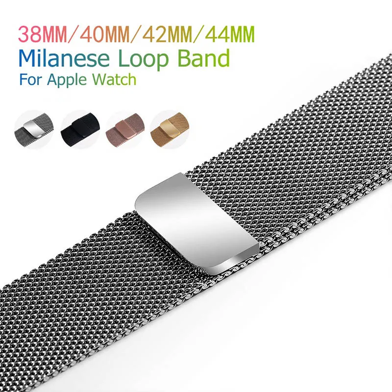 

Stainless Steel Mesh Loop Band Replacement Strap for Apple Watch 1 2 3 4 LXH