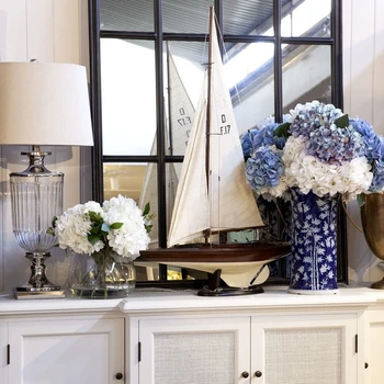 

High-grade Hydrangea Artificial Silk Flowers Bridal hand Bouquet Fake flowers For Wedding Home Decoration flores artificiale 10p