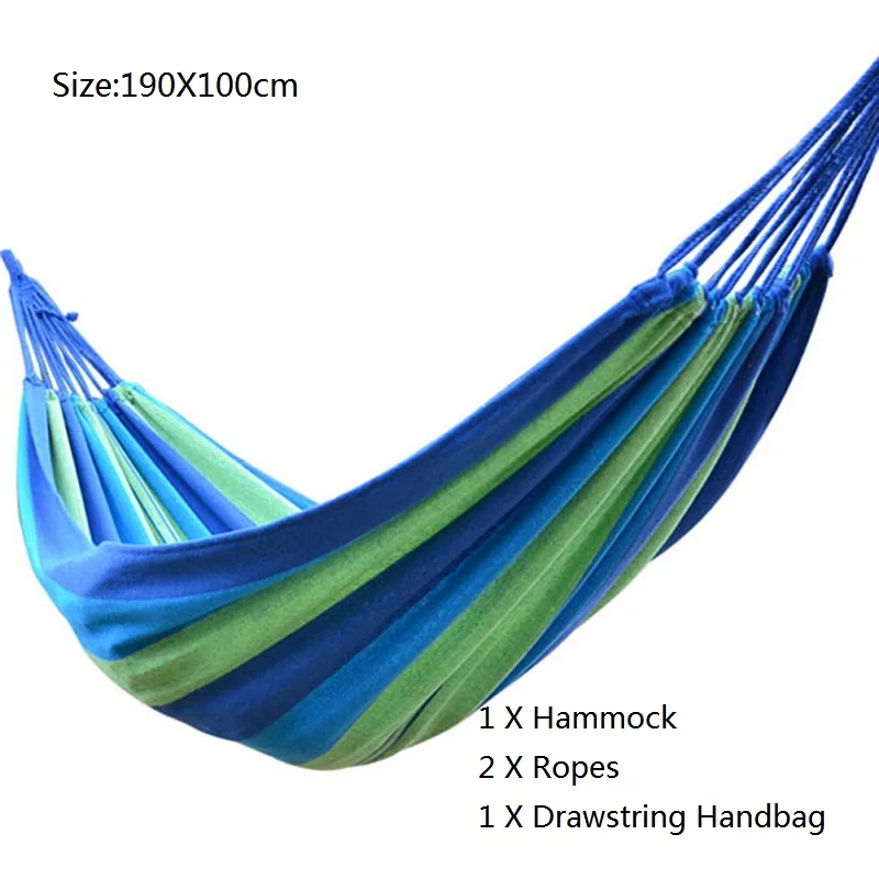 Гамак для сада на 1-2 человека, портативный гамак для улицы, для спорта, дома, путешествий, кемпинга, кресло-качалка, холст, в полоску, для кровати, гамак - Цвет: n