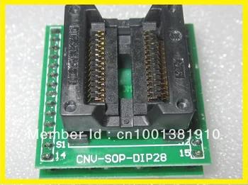 

Free shipping 2PCS/LOT SOP Adapter SOP16 SOP20 SOP24 SOP28 to DIP28 USB universal Programmer IC Socket TL866CS/TL866A/EZP2010