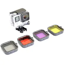Фильтр объектива Фильтры для дайвинга GoPro Acessórios Камера Корпус Подводные объектив преобразователь для Gopro HERO 3+ 4 Go pro 4/3
