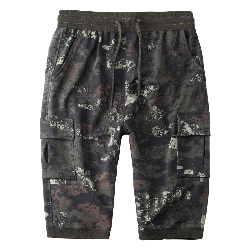 

8XL Summer Men Sport Pant Loose Pocket Cropped Sweatpant Running Jogger Casual Training Workout Track Pants Trousers Activewear