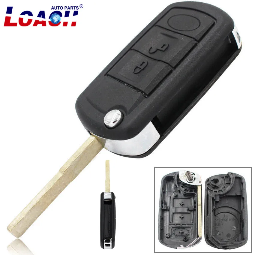 

3 Button Flip Folding Key Case for Land Rover Range Rover Sport LR3 Discovery