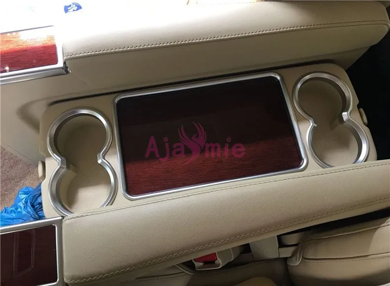 Chrome Car Styling Water Cup Holder Overlay Trim Garnish Panel For Toyota Alphard VELLFIRE 30 2016-2019 Accessories | Автомобили и
