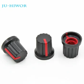 

20pcs/lot HW04-1 High Quality Plastic White Potentiometer Knob For Rotary Potentiometer Red