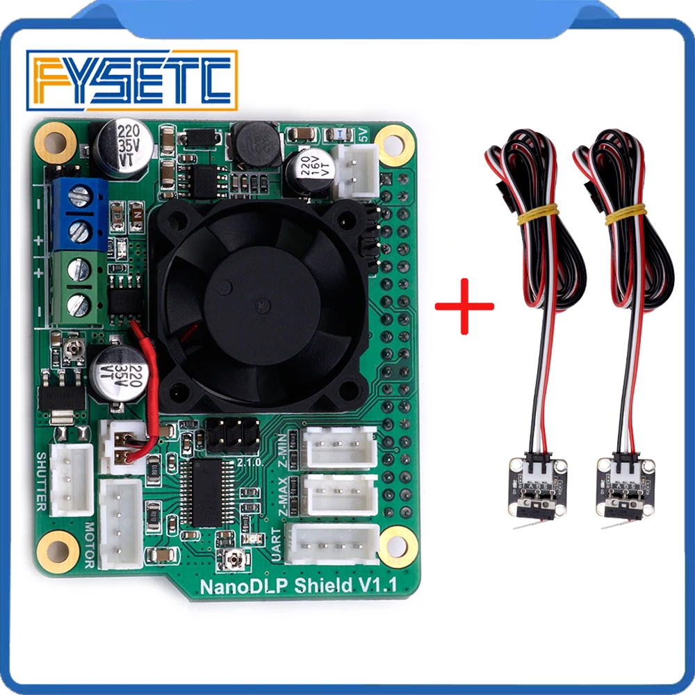 Плата расширения NanoDLP Shield V1.1 с управлением DRV8825 MOS для Raspberry Pi 3B 2 шт.|Детали и
