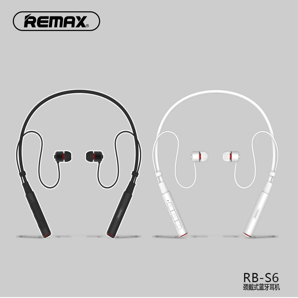 

Remax RB-S6 Neckband Sports Bluetooth Earphone Wireless Magnetic Vibration Earbuds with Mic Music Stereo Sound For iPhone