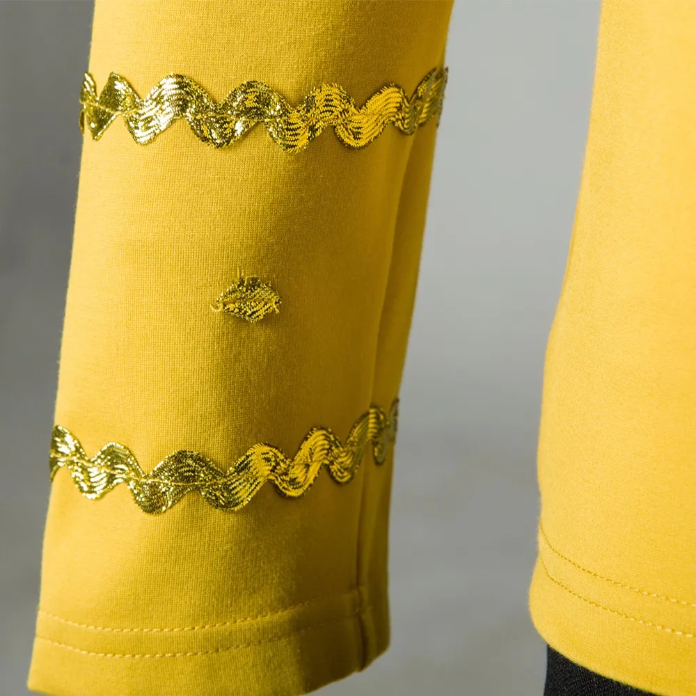 Cosplay Star Trek TOS The Original Series Kirk Shirt Uniform Costume Halloween Yellow Costume (5)